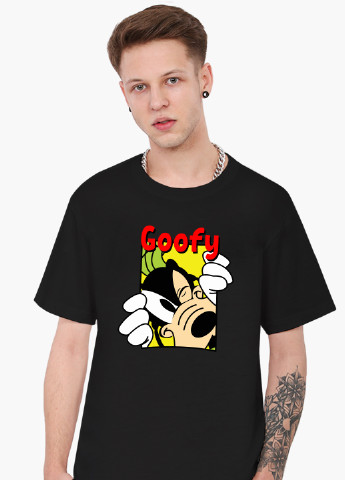 Черная футболка мужская гуфи луни тюнз (goofy looney tunes) (9223-2878-1) xxl MobiPrint