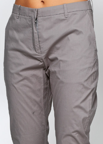 Серые кэжуал демисезонные зауженные брюки And Less