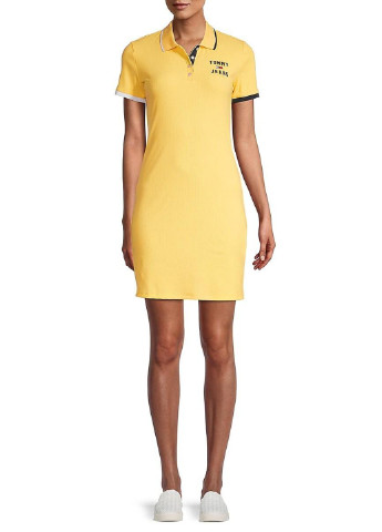 Жовтий кежуал сукня поло Tommy Hilfiger однотонна
