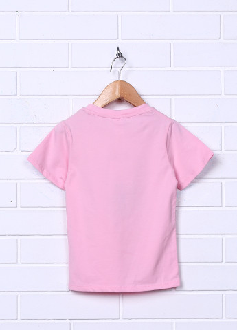 Светло-розовая летняя футболка с коротким рукавом Frankie Garage