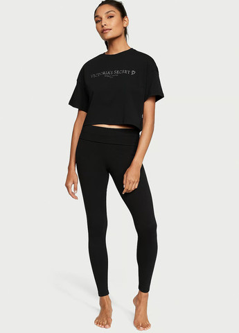 Черные демисезонные леггинсы Victoria's Secret