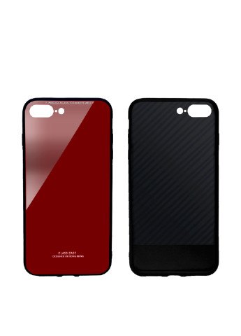 Чехол (Real Glass) Intaleo для apple iphone 7 plus (красный) (131340086)