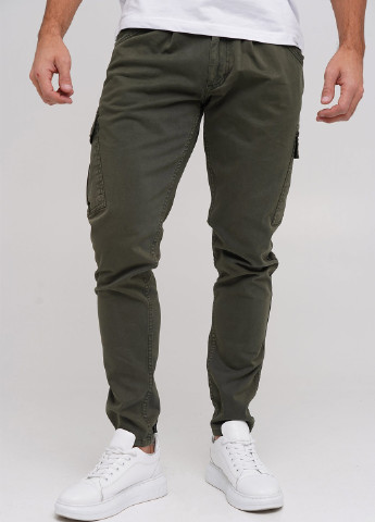 Хаки кэжуал демисезонные карго брюки Trend Collection