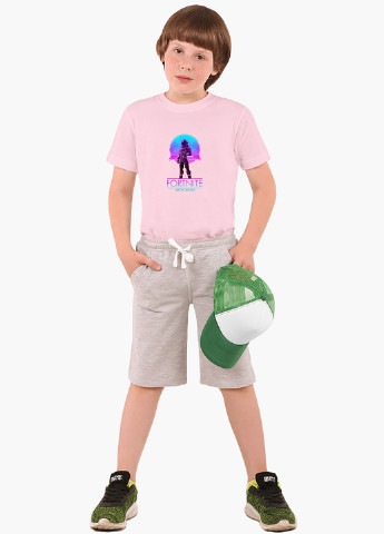 Рожева демісезонна футболка дитяча фортнайт (fortnite) (9224-1193) MobiPrint