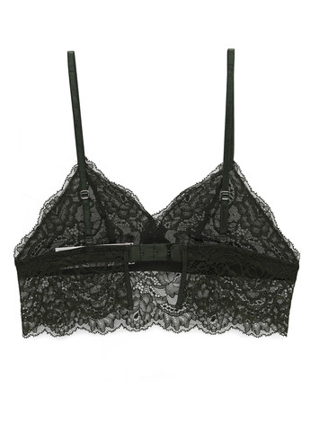 Темно-зелёный бралетт бюстгальтер Hunkemoller без косточек полиамид, кружево