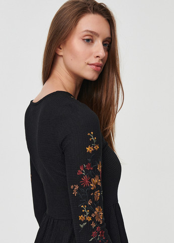 Темно-сіра кежуал сукня кльош House однотонна