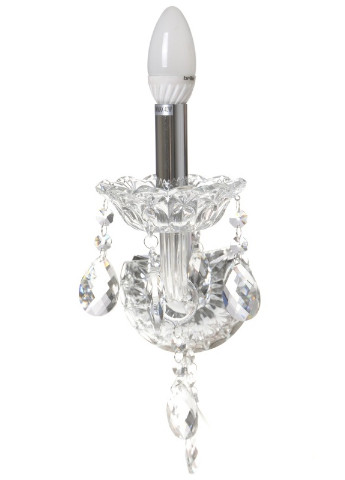 Бра настінне накладне у спальню кришталеве свічка BCL-654W/1 E14 SL Brille (253894112)