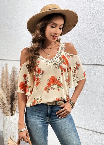 Светло-бежевая блуза SHEIN