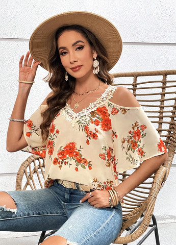 Светло-бежевая блуза SHEIN