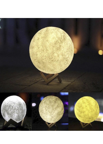 Нічник 3D світильник місяць Moon Touch Control 15 см, 5 режимів XO (253055596)