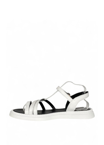 Белые босоножки Ailinda с ремешком с пряжкой, с белой подошвой