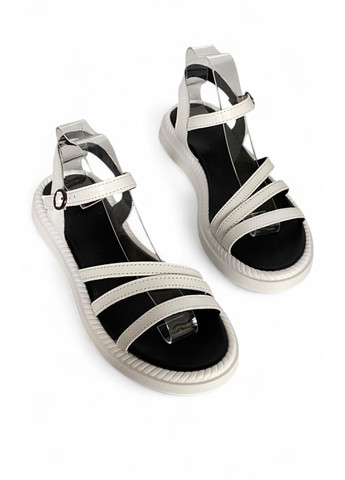 Белые босоножки Ailinda с ремешком с пряжкой, с белой подошвой