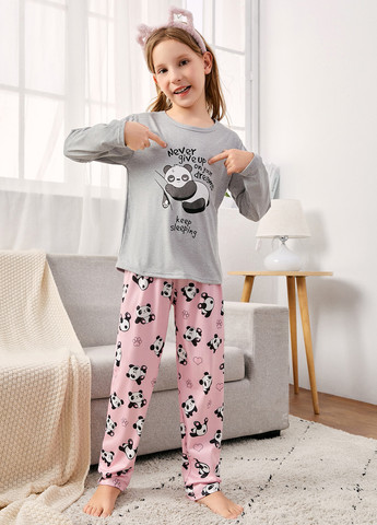 Комбінована всесезон піжама (лонгслів, штани) лонгслів + брюки SHEIN