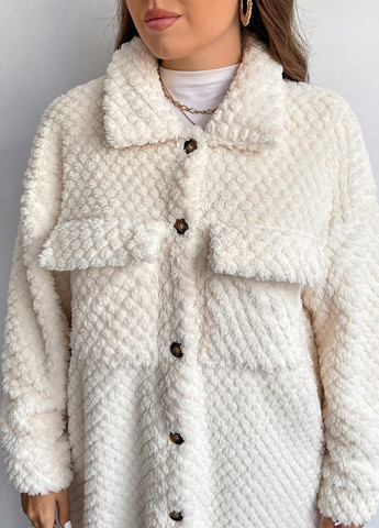 Бежеве демісезонне Пальто пальто-сорочка SHEIN