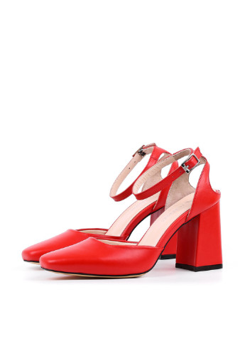 Красные женские кэжуал туфли на высоком каблуке украинские - фото
