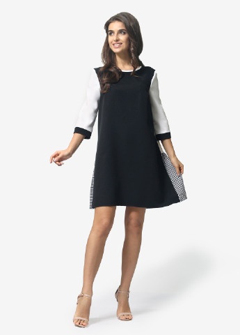 Чорно-білий кежуал сукня, сукня а-силует Agata Webers з геометричним візерунком