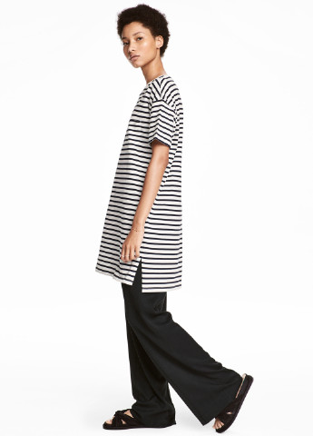 Комбінована кежуал сукня сукня-футболка H&M в смужку