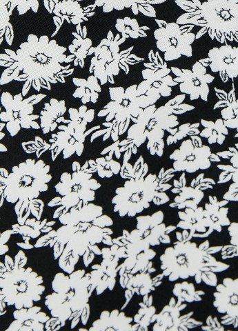 Черно-белая повседневный рубашка с цветами KOTON