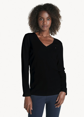Чорний демісезонний светр пуловер Tommy Hilfiger