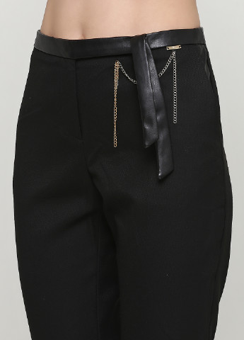 Черные кэжуал демисезонные прямые брюки La Mode Est Avous