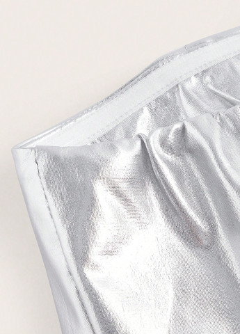 Срібна коктейльна сукня з відкритими плечима SHEIN однотонна