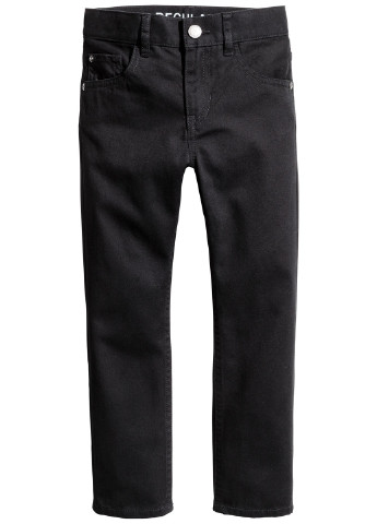 Черные демисезонные со средней талией джинсы H&M