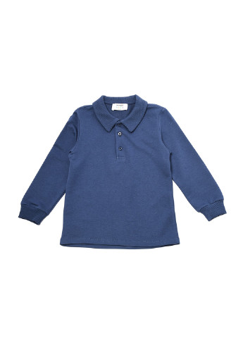 Темно-синяя детская футболка-поло для мальчика Trendyol меланжевая