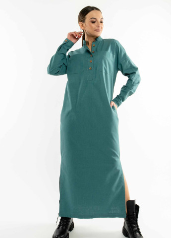 Светло-голубое кэжуал платье Ри Мари однотонное