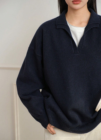 Темно-синій зимовий светр SHEIN