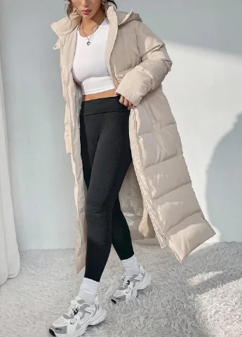 Светло-бежевая зимняя куртка SHEIN