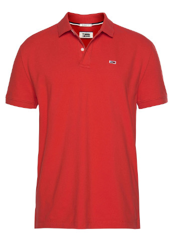 Красная футболка-поло для мужчин Tommy Jeans с логотипом