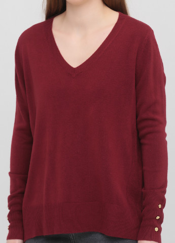 Бордовый демисезонный пуловер пуловер Primark