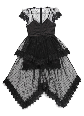 Черное кэжуал платье Forever Unique в горошек