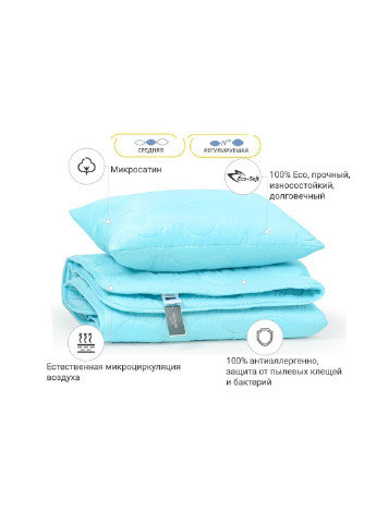 Одеяло MirSon Набор Eco-Soft Всесезонный №1697 Eco Light Blue Одеяло + под (2200002655279) No Brand (254012822)