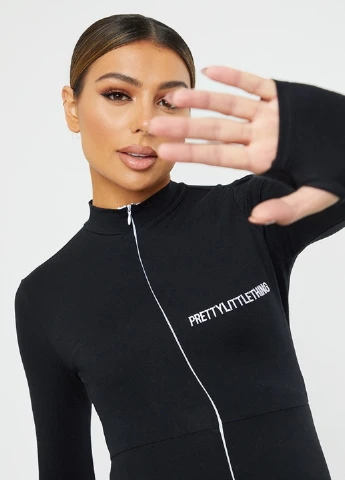 Комбінезон для вагітних PrettyLittleThing комбінезон-брюки однотонний чорний кежуал бавовна