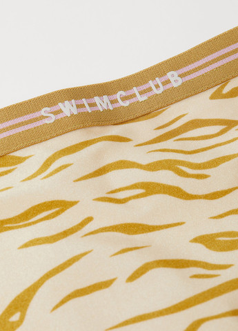 Темно-бежевые купальные трусики-плавки тигровый H&M