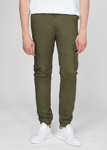 Хаки кэжуал демисезонные джоггеры, карго брюки Denim Project