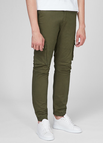 Хаки кэжуал демисезонные джоггеры, карго брюки Denim Project