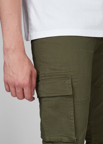 Хаки кэжуал демисезонные джоггеры, карго брюки Denim Project