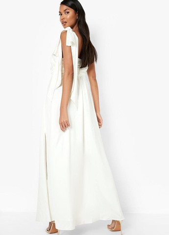 Молочна коктейльна сукня в стилі армпір Boohoo однотонна