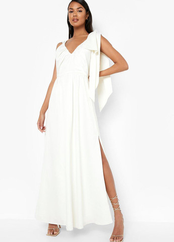 Молочна коктейльна сукня в стилі армпір Boohoo однотонна