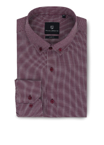 Бордовая кэжуал рубашка с абстрактным узором Pako Lorente