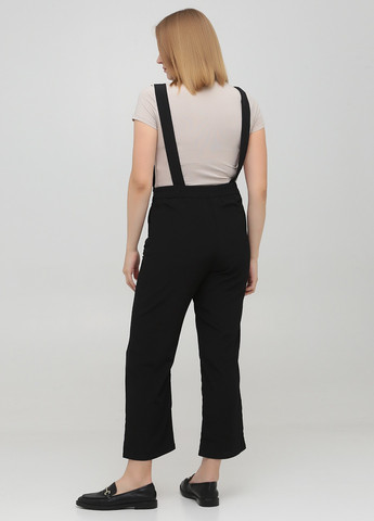 Комбинезон Monki комбинезон-брюки однотонный чёрный кэжуал полиэстер