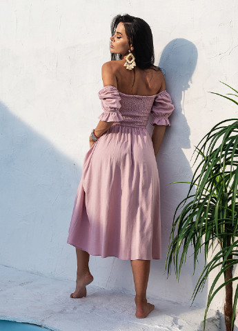 Рожева кежуал плаття, сукня Larionoff однотонна