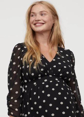 Чёрная блуза для беременных H&M