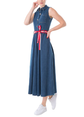 Синее кэжуал платье Liu Jo однотонное
