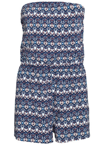 Комбінезон H&M комбінезон-шорти геометричний синій кежуал