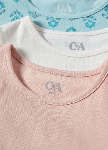 Комбінована літня футболка (3 шт.) C&A