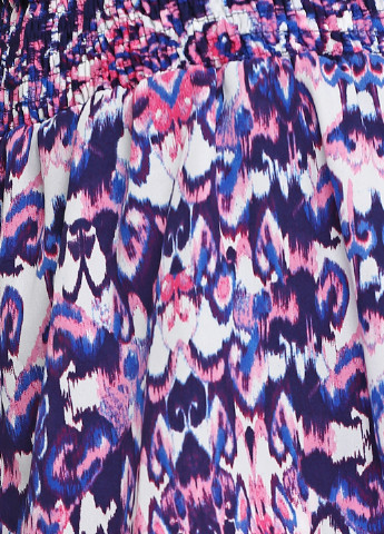 Фиолетовая кэжуал с абстрактным узором юбка C&A клешированная