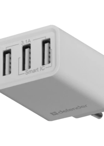 Зарядний пристрій UPA-31 white, 3xUSB, 5V / 3.1A (83587) Defender (216637431)